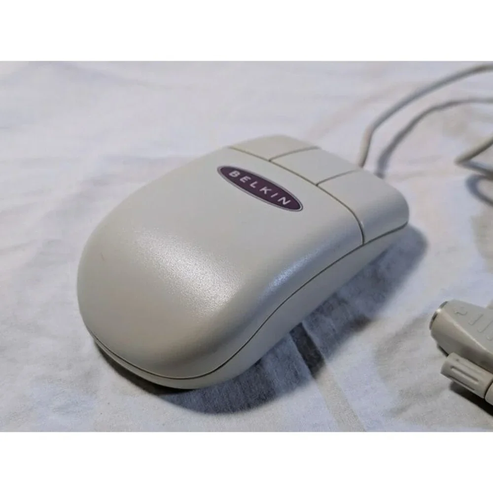 Vintage Belkin Serial & PS/2 Mouse - 990130122